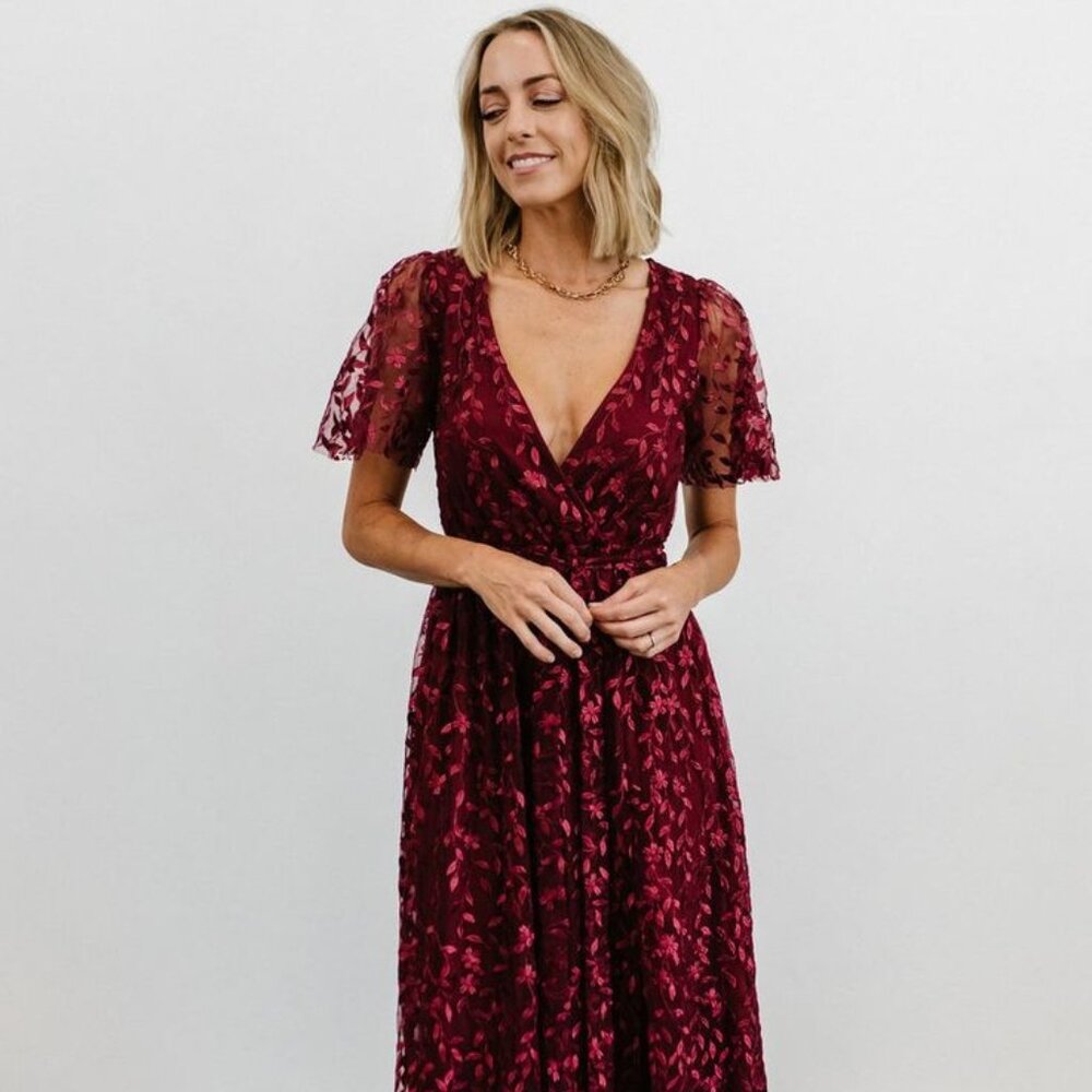 Baltic Born Marseille Embossed Maxi Dress | Mulberry